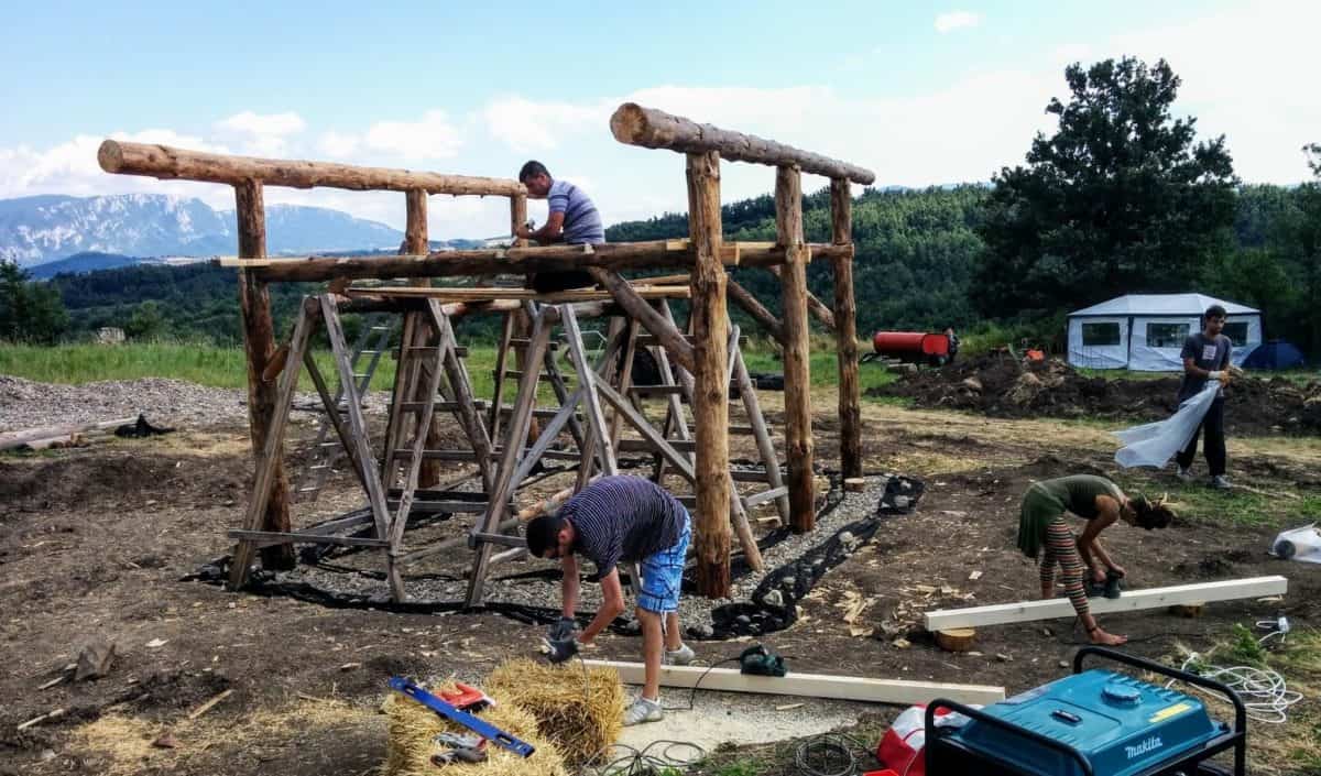 Prirodna gradnja borovi stubovi